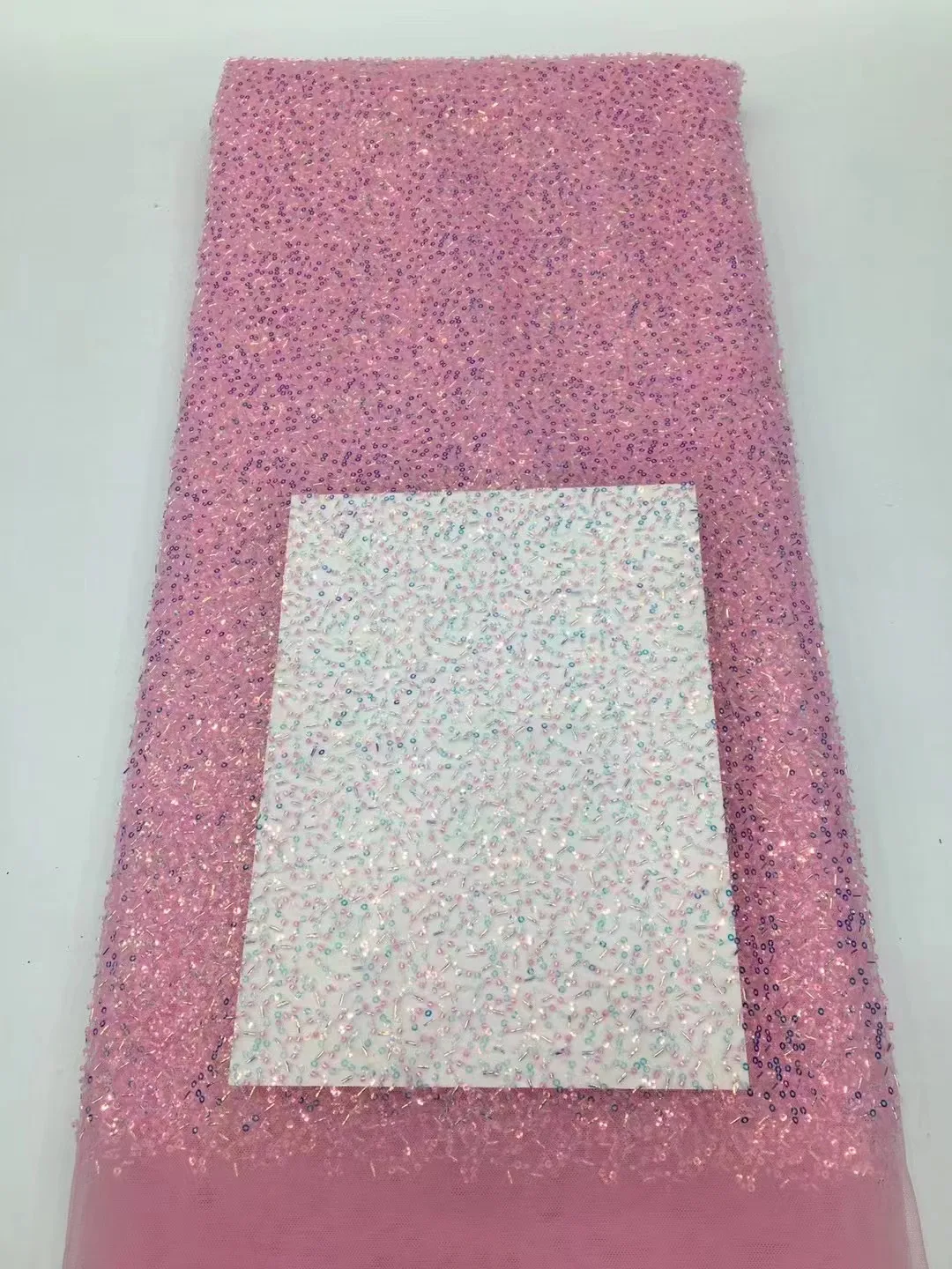 Luxury Beaded Embroidery African Lace Fabric pink High Quality Latest Nigerian Sequined Tulle Fabric For French Party Dress Sew
Luxury Beaded Embroidery African Lace Fabric pink High Quality Latest Nigerian Sequined Tulle Fabric For French Party Dress Sew
