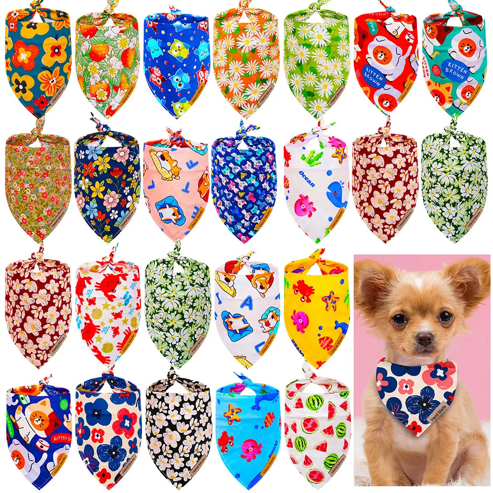 10/20pcs Pet Dog Bandana Small Large Dog Bib Cotton Cute Puppy Saliva Scarf Flower Print Cat Kerchief Dog Grooming Accessories
10/20pcs Pet Dog Bandana Small Large Dog Bib Cotton Cute Puppy Saliva Scarf Flower Print Cat Kerchief Dog Grooming Accessories