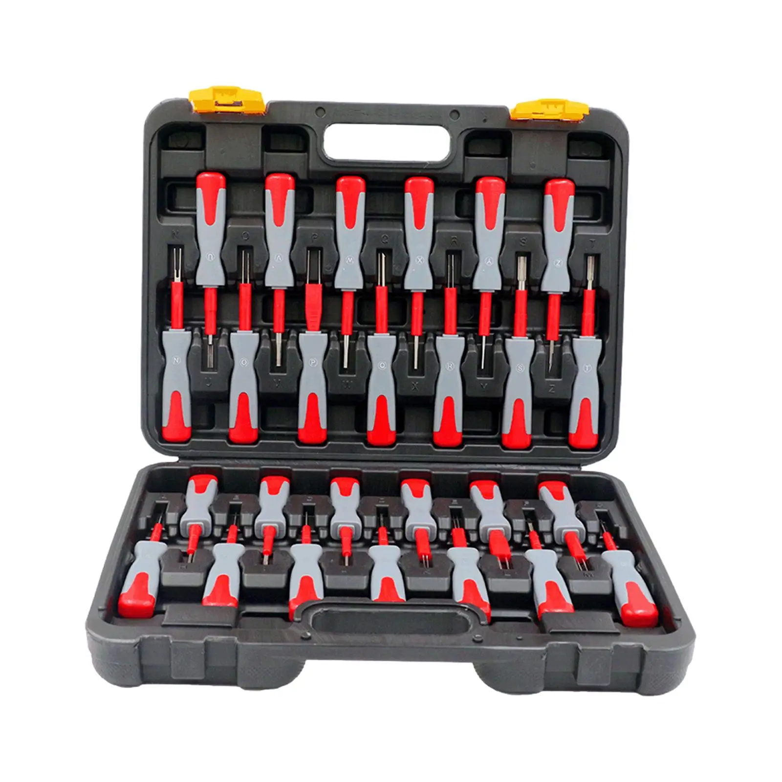 26Pcs Car Terminal Removal Tool Kit Puller Tool Kit Electrical Wiring Connector Pin for Car Connector Terminal Plastic Handle
26Pcs Car Terminal Removal Tool Kit Puller Tool Kit Electrical Wiring Connector Pin for Car Connector Terminal Plastic Handle