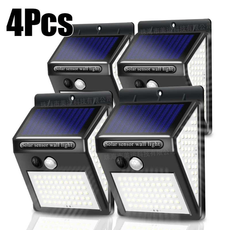 4Pcs Solar Wall Lamp 140LED Automatic Induction Super Bright Indoor Outdoor Entrance Garage Household Three Sided Lighting Light
4Pcs Solar Wall Lamp 140LED Automatic Induction Super Bright Indoor Outdoor Entrance Garage Household Three Sided Lighting Light