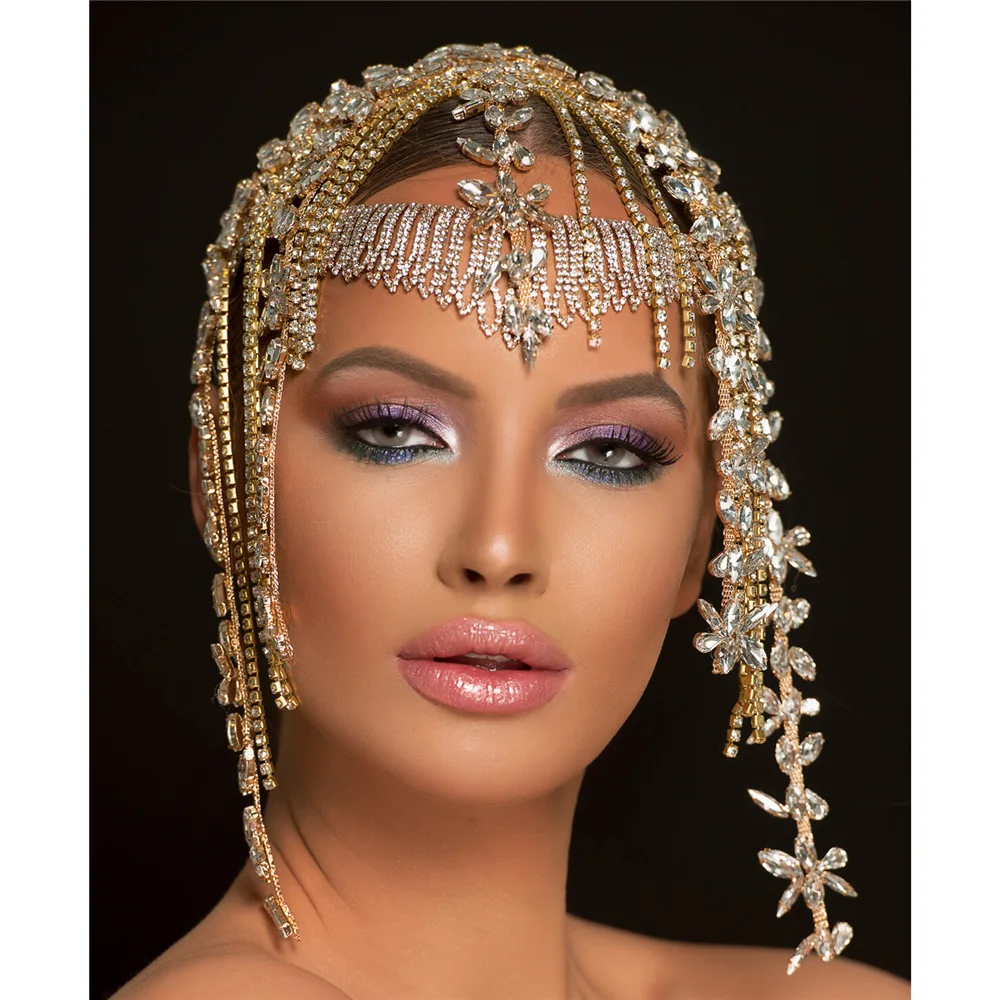 Ladies Sexy Fashion Personality New Tassel Boho Style Bride Wedding Rhinestone Hair Accessories Headchain
Ladies Sexy Fashion Personality New Tassel Boho Style Bride Wedding Rhinestone Hair Accessories Headchain
