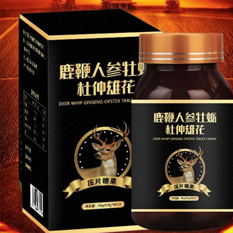 1 Bottle Deer Whip Ginseng Oyster Tablets Men's Tonic Concentrated Deer Whip Powder Tablets Candy Oyster Tablets
1 Bottle Deer Whip Ginseng Oyster Tablets Men's Tonic Concentrated Deer Whip Powder Tablets Candy Oyster Tablets