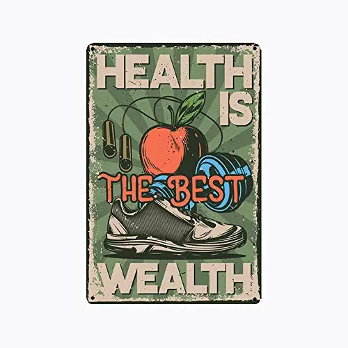 WONDERCAVE Health is The Best Wealth Metal Tin Sign for Bar Cafe Garage Wall Decor Retro Vintage 7.87 X 11.8 inches
WONDERCAVE Health is The Best Wealth Metal Tin Sign for Bar Cafe Garage Wall Decor Retro Vintage 7.87 X 11.8 inches