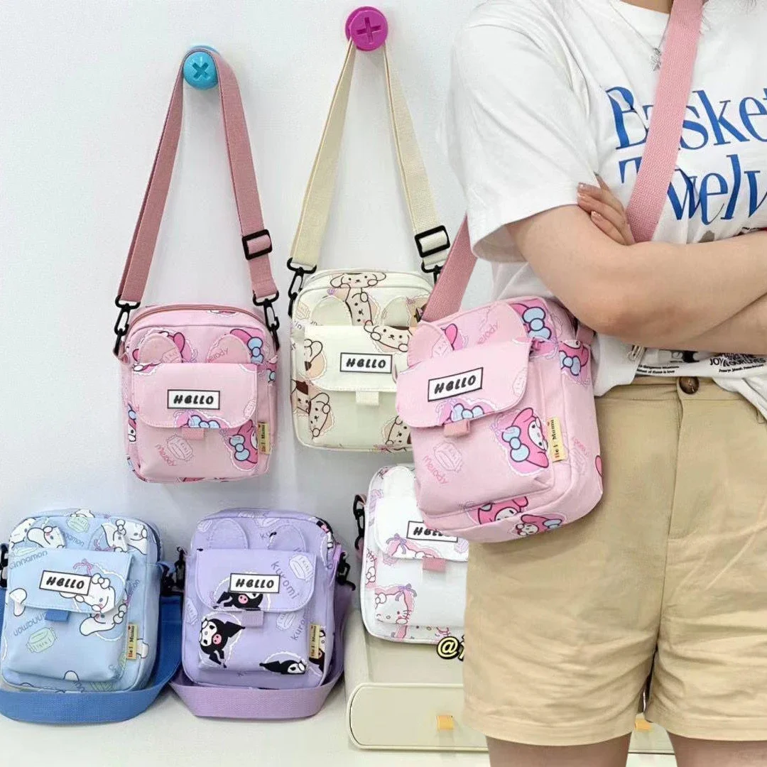 Sanrios Mymelody Cinnamoroll Kuromi Мультяшные ПУ сумки через плечо kawaii аниме макияж сотовый телефон мессенджер клатч женская сумочка
Sanrios Mymelody Cinnamoroll Kuromi Мультяшные ПУ сумки через плечо kawaii аниме макияж сотовый телефон мессенджер клатч женская сумочка