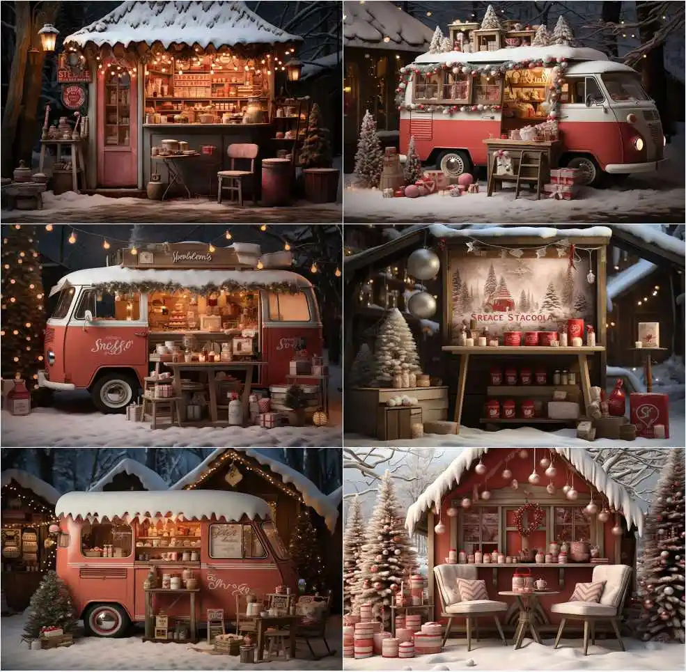 Avezano Photography Background Winter Snowy Christmas Outdoor Shop Bus Hot Cocoa Children Portrait Photocall Props Photo Studio 
Avezano Photography Background Winter Snowy Christmas Outdoor Shop Bus Hot Cocoa Children Portrait Photocall Props Photo Studio