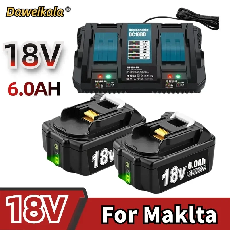 

Original For Makita 18V Battery 6Ah BL1850B Li-ion Replacement Battery BL1850 BL1860B BL1860 BL1840B BL1830B BL1830 LXT400 RU EU