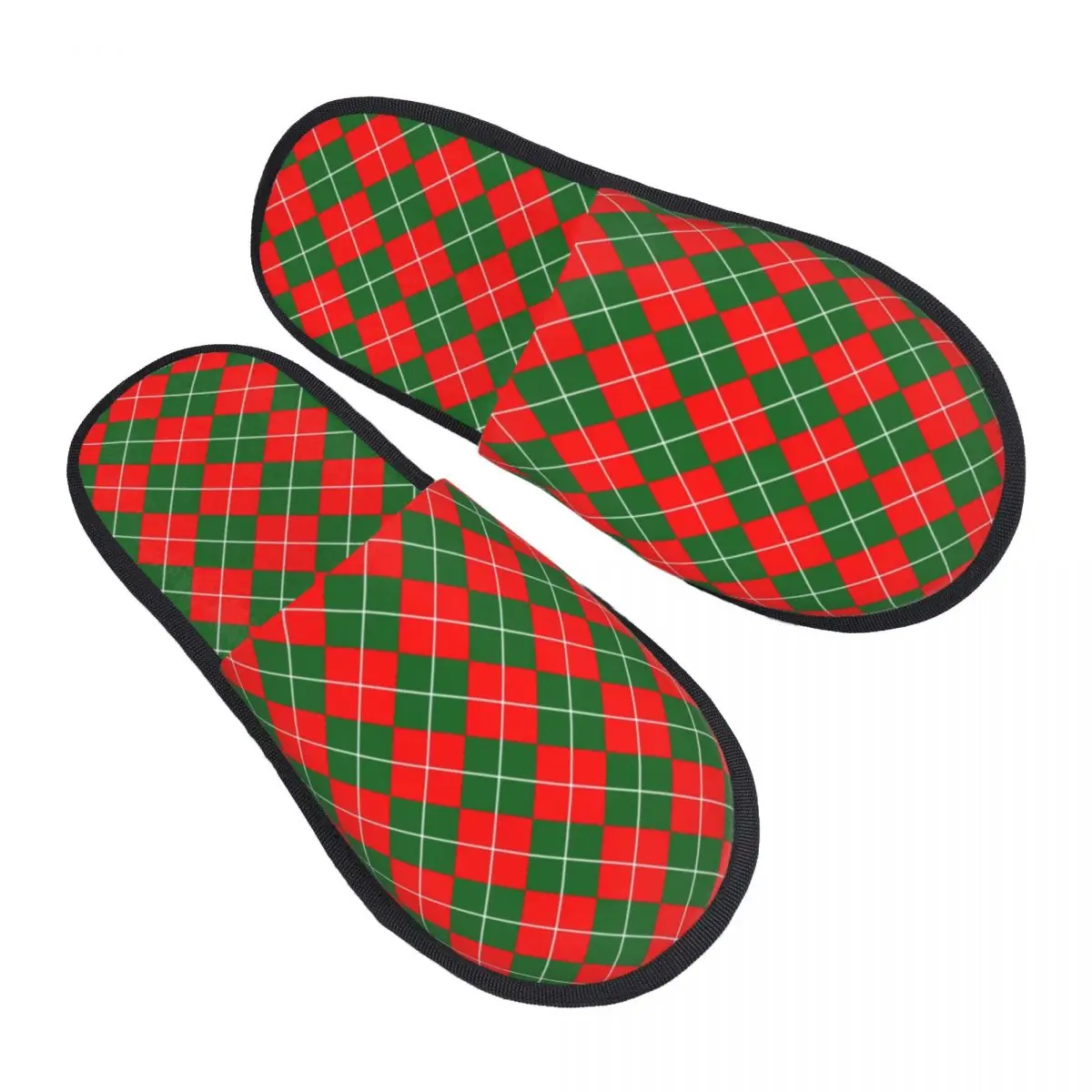 

Тапки женские домашние в ретро стиле, уютные туфли из пены с эффектом памяти, с узором ромбиками, красные, белые, зеленые, без застежки, тапочки для отеля