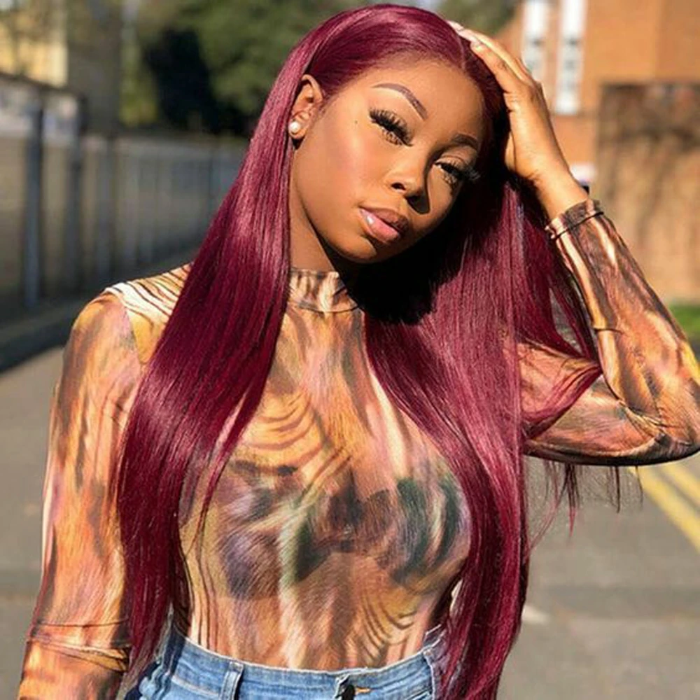 Peruvian Straight Hair 13X4 Lace Frontal Wig Human Hair Wigs 99J Dark Burgundy Pre-Plucked 180% Remy Human Hair Lace Front Wigs
Peruvian Straight Hair 13X4 Lace Frontal Wig Human Hair Wigs 99J Dark Burgundy Pre-Plucked 180% Remy Human Hair Lace Front Wigs