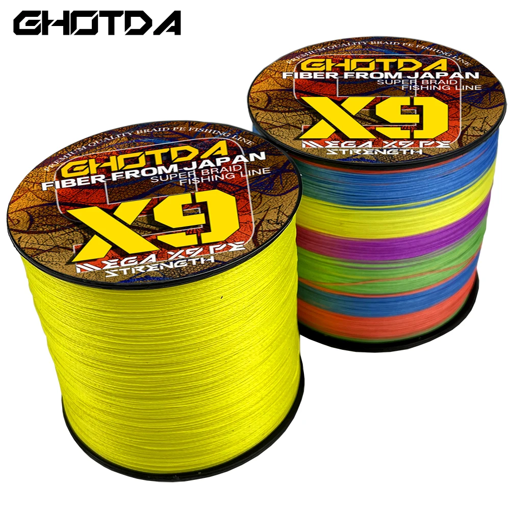 

X9 500M 1000M Braided Fish Line 9 Strands Multifilament Saltwater Strong PE Braid Wire Carp Fishing 20 24 35 40 50 65 80 100LB