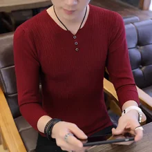 2022 Men's Spring and Autumn Thin Elastic V-Neck Pullover Individual Button Decorated Solid Color Bottoming Sweater
2022 Men's Spring and Autumn Thin Elastic V-Neck Pullover Individual Button Decorated Solid Color Bottoming Sweater