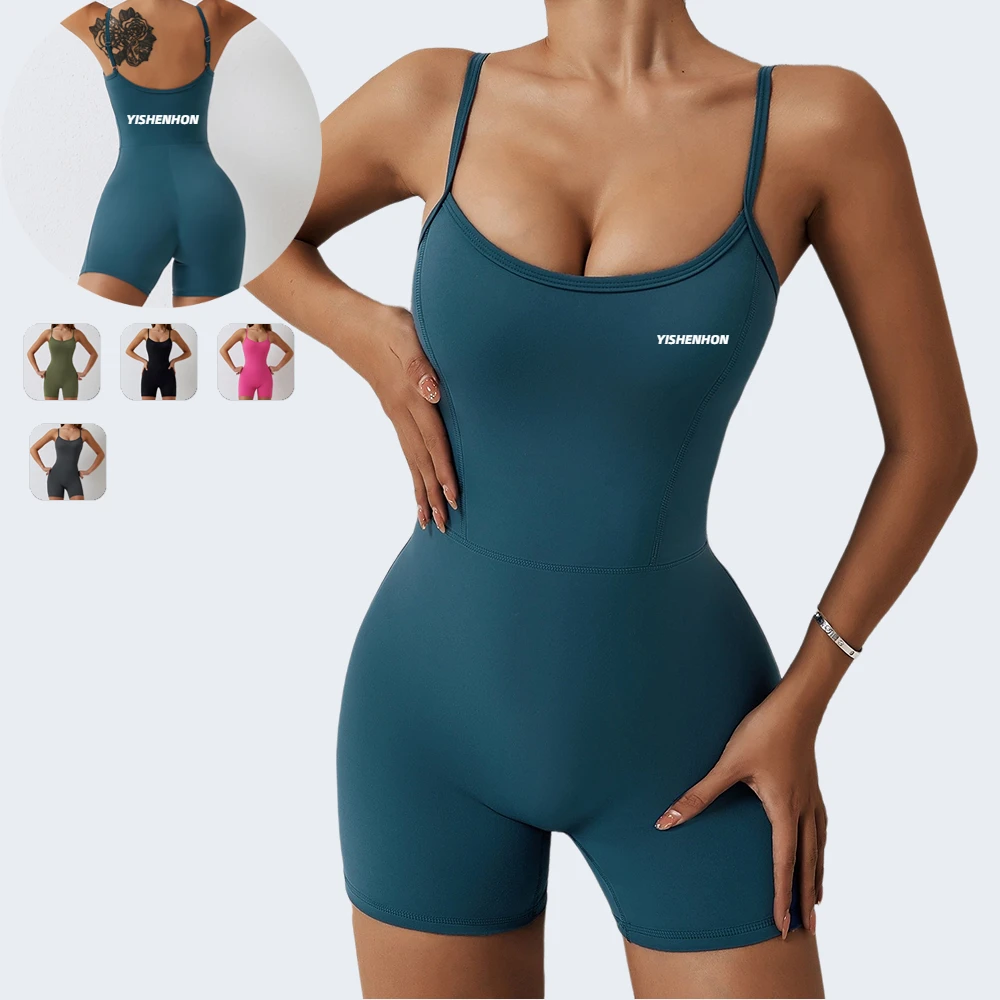 YISHENHON Women Workout One Piece Romper Outfit Bodycon Spaghetti Strap Yoga Shorts Tummy Control Jumpsuit Padded
YISHENHON Women Workout One Piece Romper Outfit Bodycon Spaghetti Strap Yoga Shorts Tummy Control Jumpsuit Padded
