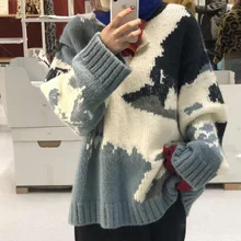 Hong Kong Style Korean Hedging Autumn and Winter New Color Matching Contrast Stitching Loose Simple Knit Sweater Sweater
Hong Kong Style Korean Hedging Autumn and Winter New Color Matching Contrast Stitching Loose Simple Knit Sweater Sweater