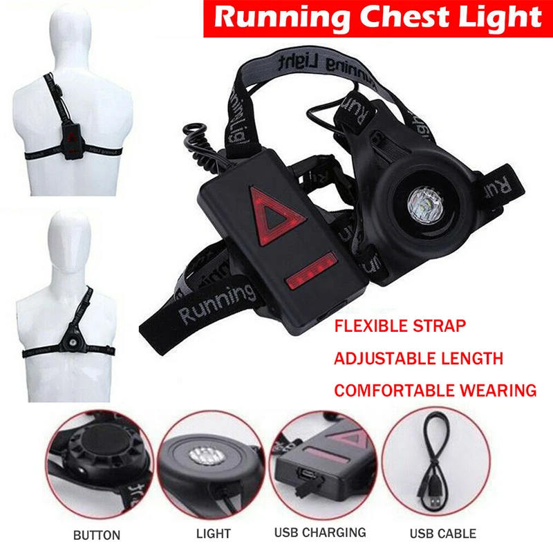 Outdoor Night Running Light Waterproof LED Red Warning Chest Lamps USB Charge Cycling Biking Jogging Flashlight Safety Lights
Outdoor Night Running Light Waterproof LED Red Warning Chest Lamps USB Charge Cycling Biking Jogging Flashlight Safety Lights