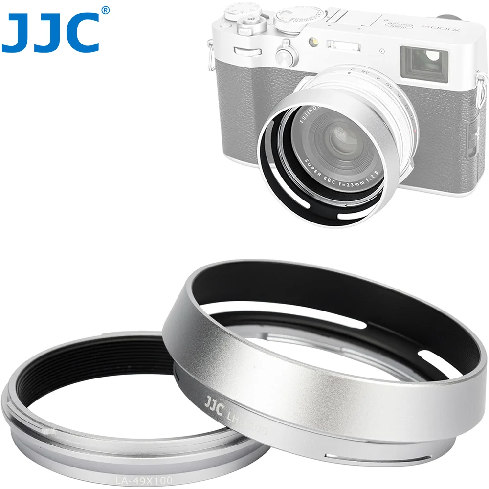 

JJC Metal Lens Hood Shade Protector for Fujifilm Fuji X100VI X100V X100F X100T X100S X100 X70 Replaces Fujifilm LH-X100 Len Hood