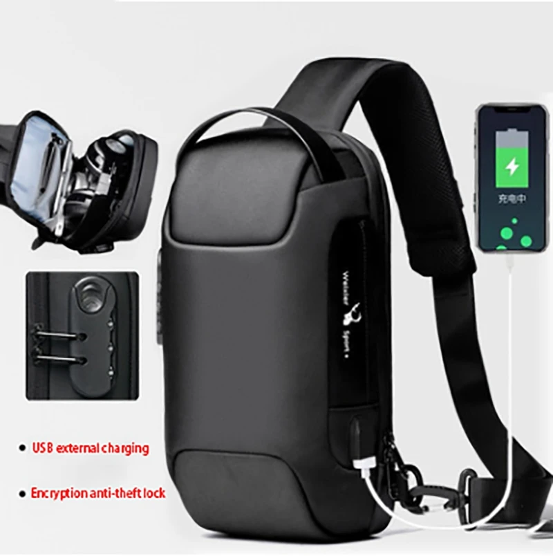 Men's Waterproof USB Oxford Crossbody Bag Anti-theft Shoulder Sling Multifunction Short Travel Messenger Chest Pack For Male
Men's Waterproof USB Oxford Crossbody Bag Anti-theft Shoulder Sling Multifunction Short Travel Messenger Chest Pack For Male