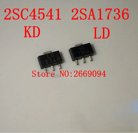 100PCS/LOT KD LD NPN PNP A1736 C4541 SOT89(2SA1736 + 2SC4541) TRANSISTOR Each 50pcs
100PCS/LOT KD LD NPN PNP A1736 C4541 SOT89(2SA1736 + 2SC4541) TRANSISTOR Each 50pcs