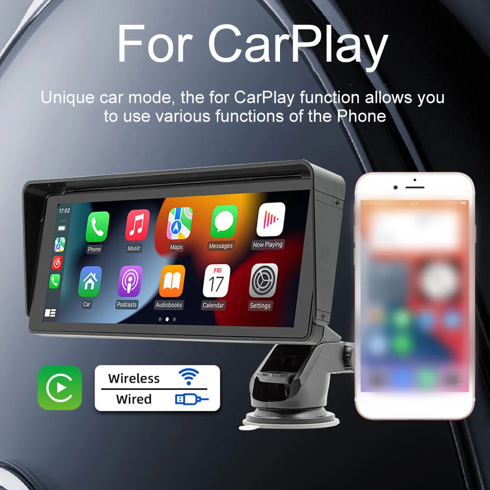 

1x 10.26-Inch H-D Touch Screen Dash Cam CarPlay Car DVR Video Recorder 12-30V Built-in 1W Speaker MP5 Player Support For MP3