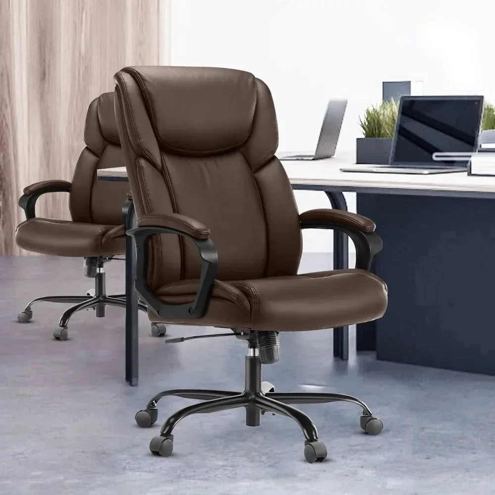 Executive Office Chair - Ergonomic Home Computer Desk Chair for Heavy People with Wheel, Lumbar Support, PU Leather, Adjustabl
Executive Office Chair - Ergonomic Home Computer Desk Chair for Heavy People with Wheel, Lumbar Support, PU Leather, Adjustabl