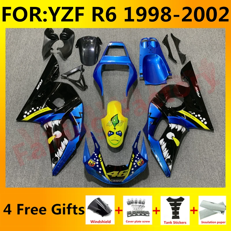 NEW ABS Motorcycle Injection Fairing Kit fit For YZF R6 YFZ-R6 1998 1999 2000 2001 2002 Bodywork Fairings kits set blue shark
NEW ABS Motorcycle Injection Fairing Kit fit For YZF R6 YFZ-R6 1998 1999 2000 2001 2002 Bodywork Fairings kits set blue shark