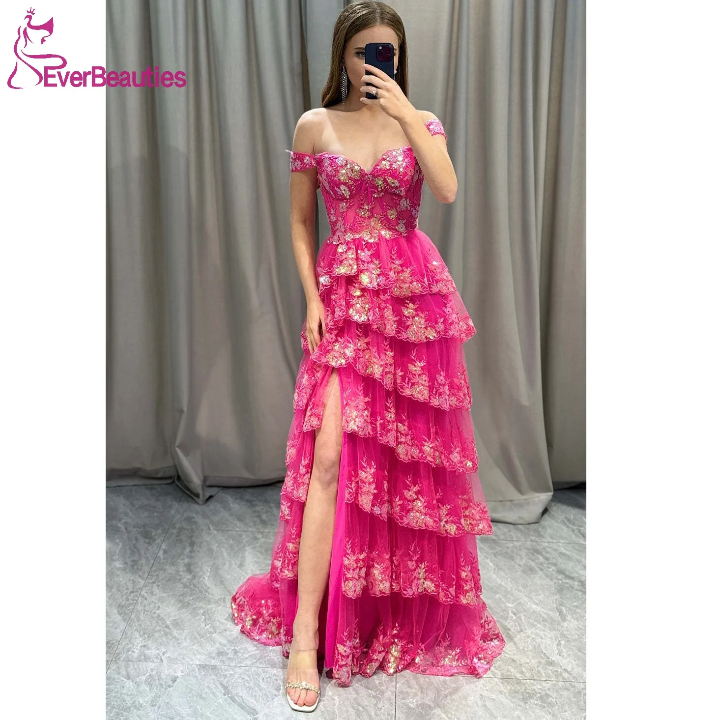 Vestidos De Gala Mujer Prom Dress Long Tulle Ruffles A Line Formal Party Dress Side Slit Evening Gown for Women 2024
Vestidos De Gala Mujer Prom Dress Long Tulle Ruffles A Line Formal Party Dress Side Slit Evening Gown for Women 2024