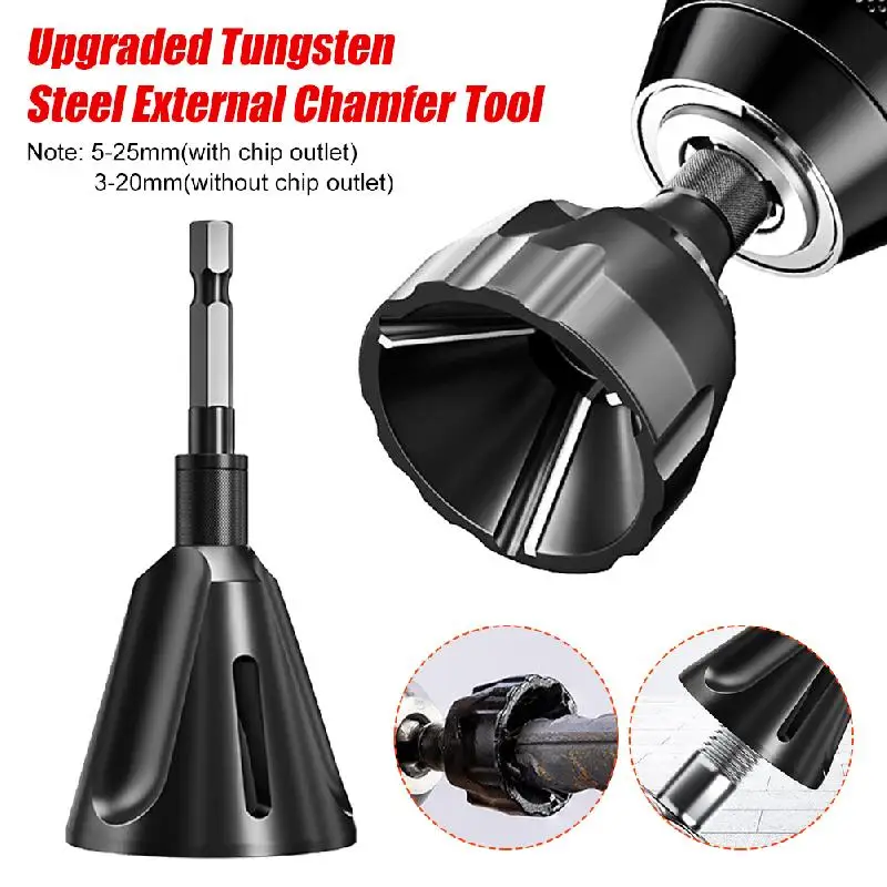 Deburring External Chamfering Tool High Hardness Tungsten Steel Deburring Drill Bit 1/4" Hex Shank for Stainless Steel Aluminum
Deburring External Chamfering Tool High Hardness Tungsten Steel Deburring Drill Bit 1/4" Hex Shank for Stainless Steel Aluminum