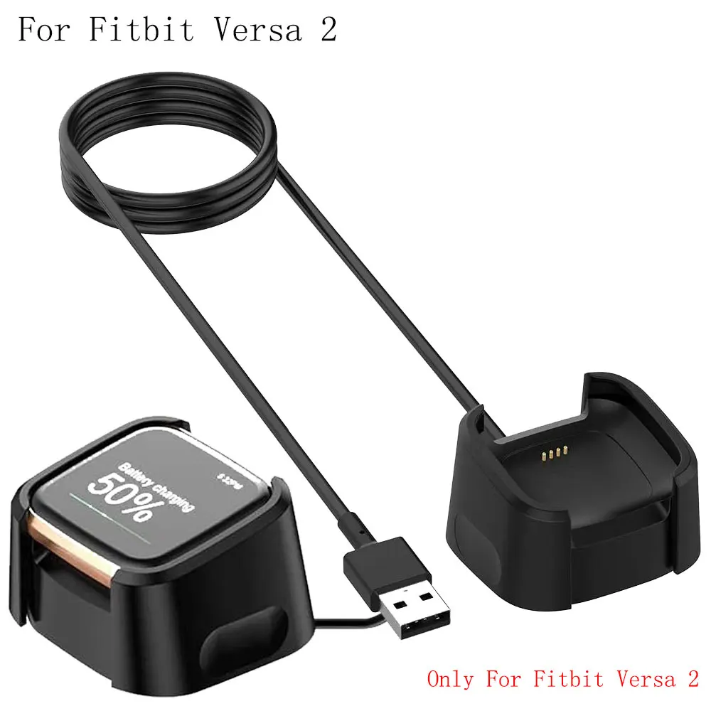 

1m Charger Cable Adapter For Fitbit Versa 2 Replacement Charging Cable Dock Cradle with 3.3ft USB Cord For Fitbit Versa2 Smart
