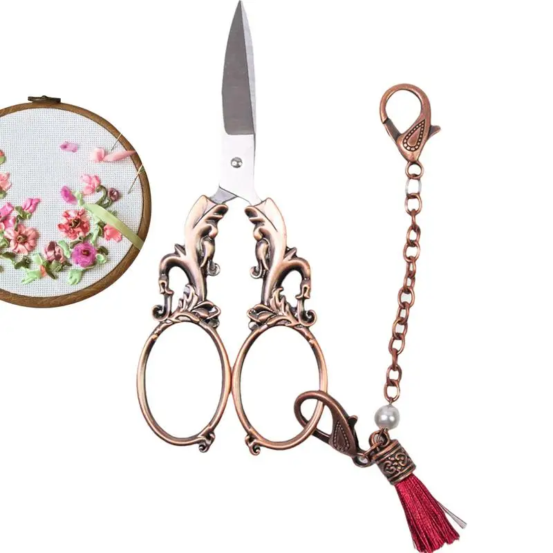 Knitting Scissors Vintage European Scissor Retro Scissors With Chain Vintage European Scissor For Crocheting Needlework Sewing
Knitting Scissors Vintage European Scissor Retro Scissors With Chain Vintage European Scissor For Crocheting Needlework Sewing