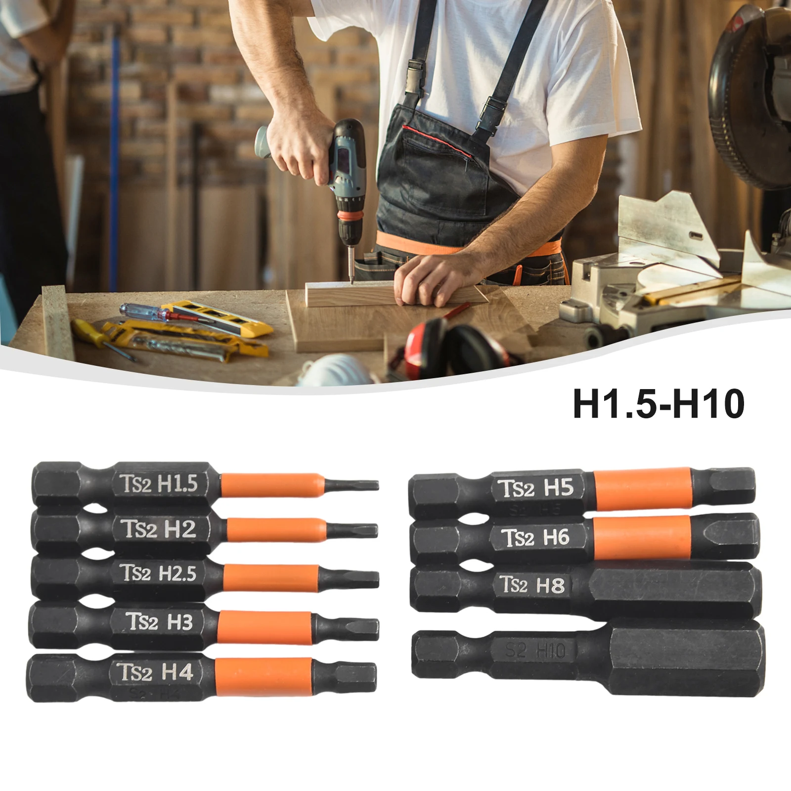 9pcs/set Hexagon Screwdriver Bit H1.5-H10 Quick Change Impact Driver Hex Shank Wrench Screw Driver Power Drill Length 50mm
9pcs/set Hexagon Screwdriver Bit H1.5-H10 Quick Change Impact Driver Hex Shank Wrench Screw Driver Power Drill Length 50mm