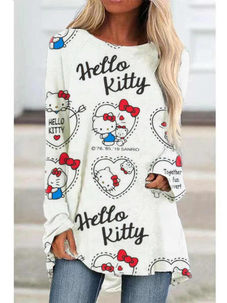 2022 New Fashion Top Loose Round Neck Hello Kitty Raglan Sleeve T-Shirt Spring Hello Kitty T-Shirt Top Women Long Sleeve T-Shirt
2022 New Fashion Top Loose Round Neck Hello Kitty Raglan Sleeve T-Shirt Spring Hello Kitty T-Shirt Top Women Long Sleeve T-Shirt