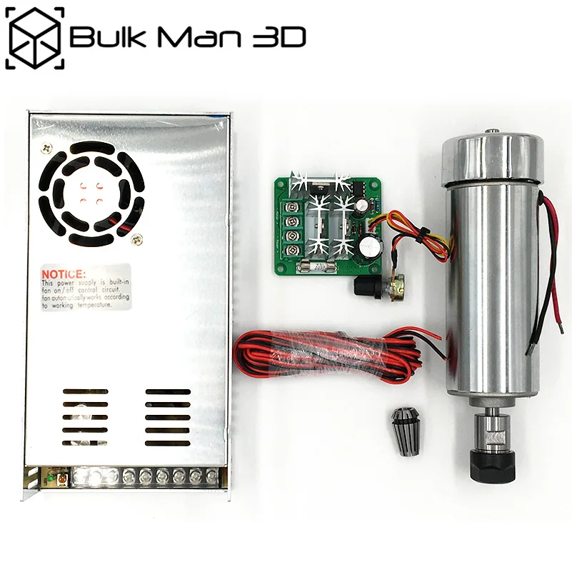 

400W CNC 12V- 48V DC Air - Cooled Spindle Motor with PWM Speed Controller for WorkBee OX CNC Router Machine