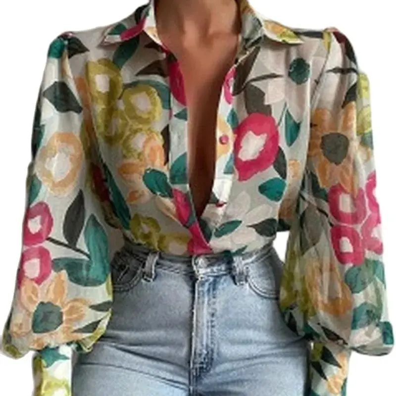 2023 Spring Fashion Lapel Lantern Sleeve Blouses Office Lady Vintage Floral Print Shirts Tops Button Up Long Sleeve Shirt 21620
2023 Spring Fashion Lapel Lantern Sleeve Blouses Office Lady Vintage Floral Print Shirts Tops Button Up Long Sleeve Shirt 21620