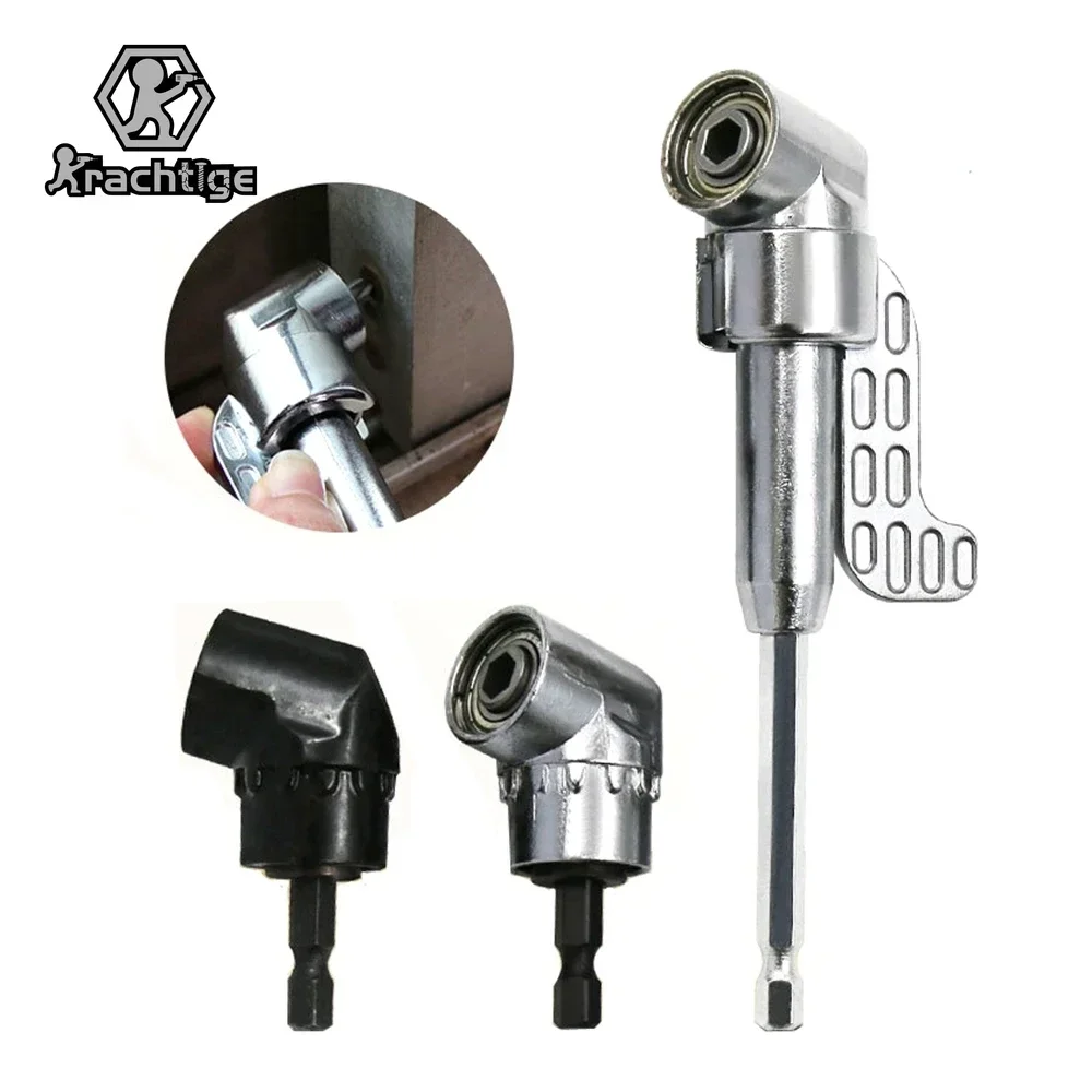 

1/4 Inch Angle Screwdriver Socket Holder Adapter Hex Shank 105 Degree Socket Adjustable Bits Drill Bit Angle Screw Driver Tool