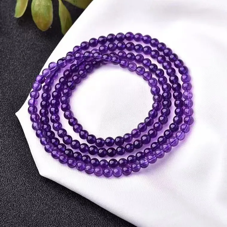 4mm Good Quality Natural Uruguay Amethyst Crystal Healing Bead Four Loop Bracelet Fashion Jewelry Gift For Women Man
4mm Good Quality Natural Uruguay Amethyst Crystal Healing Bead Four Loop Bracelet Fashion Jewelry Gift For Women Man