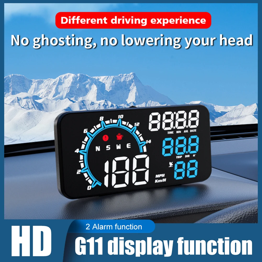 G11 GPS Car HUD Digital Speedometer Head Up Display Speedometer Odometer LED Display Smart Speeding Driving Alarm Reminder Meter
G11 GPS Car HUD Digital Speedometer Head Up Display Speedometer Odometer LED Display Smart Speeding Driving Alarm Reminder Meter