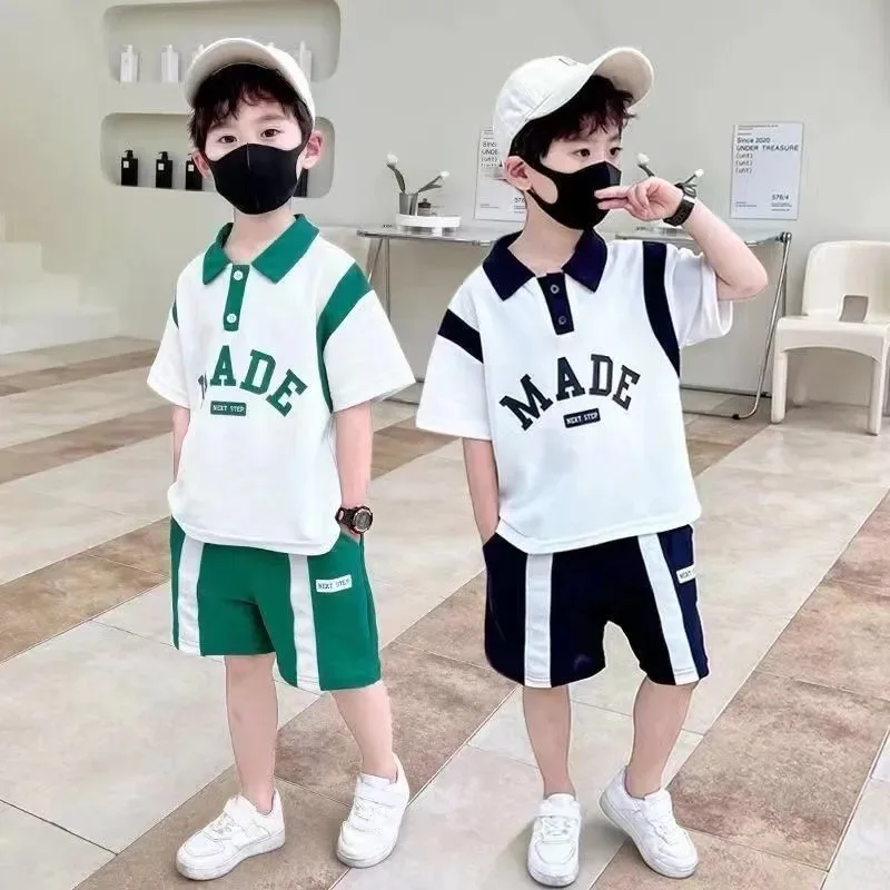 Children's Short Sleeve Suit Summer Boys Letter Printed Short Sleeve Casual T-shirt + Shorts 2 Sets Boys Clothes
Children's Short Sleeve Suit Summer Boys Letter Printed Short Sleeve Casual T-shirt + Shorts 2 Sets Boys Clothes