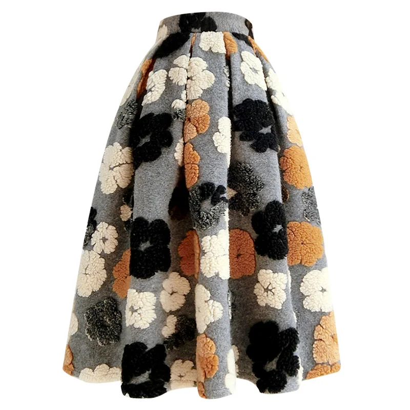 Autumn Winter Embroidered Ball Gown Wool Skirt Women Thick Warm Party Vintage Knee Length
Autumn Winter Embroidered Ball Gown Wool Skirt Women Thick Warm Party Vintage Knee Length
