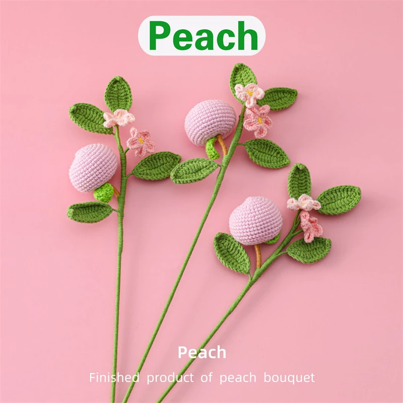 Креативный ручной работы персиковый букет для вязания крючком розовый одиночный искусственный цветок для украшения дома количество 10 палочек 8 см x 33 см 
Креативный ручной работы персиковый букет для вязания крючком розовый одиночный искусственный цветок для украшения дома количество 10 палочек 8 см x 33 см