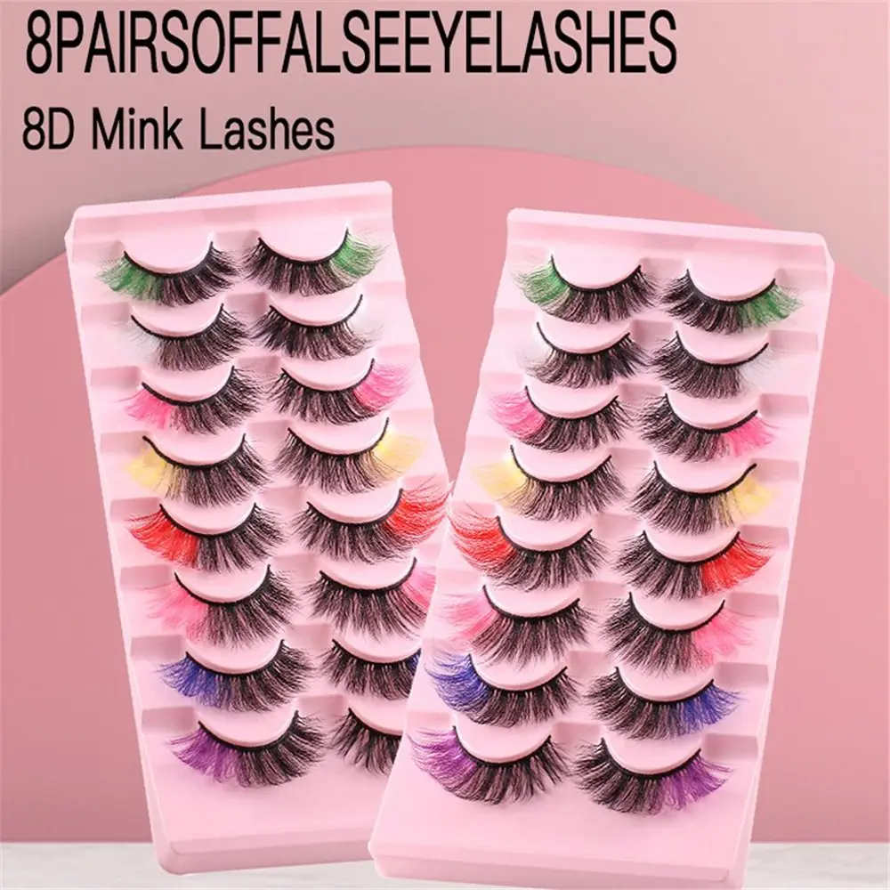 8Pairs Colored Lashes Makeup for Women Color Eyelashes Lash Extension Supplies Makeup Products Beauty D Curl Strip Lashes Bulk
8Pairs Colored Lashes Makeup for Women Color Eyelashes Lash Extension Supplies Makeup Products Beauty D Curl Strip Lashes Bulk