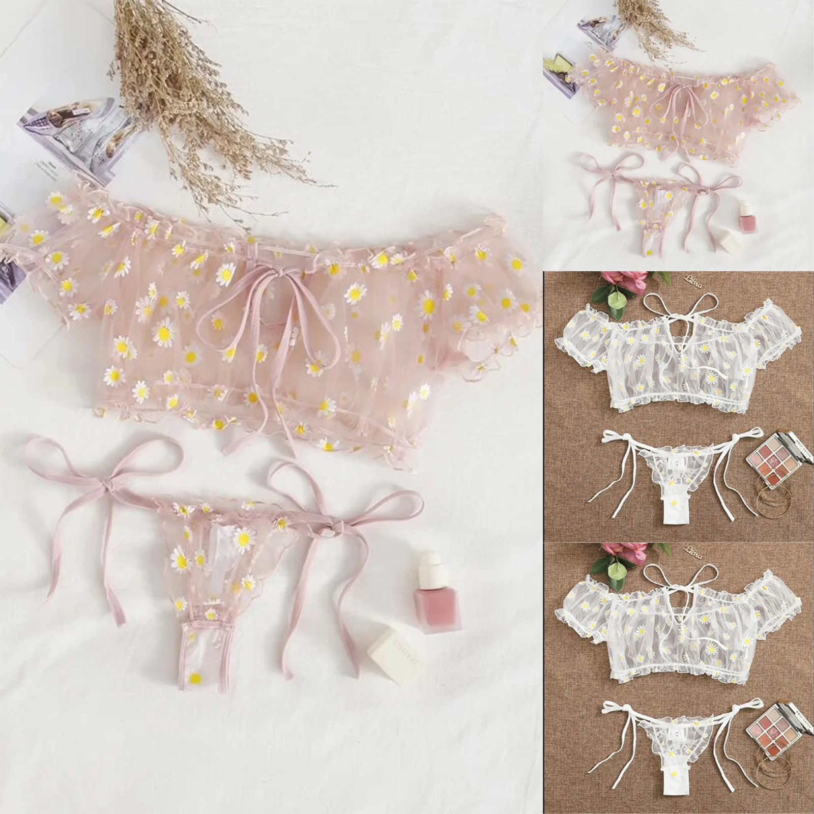 Women'S Sexy Underwear Wrap Chest Strap Lace Three Point Fun Ruffles Off Shoulder Lingerie Set Tangas Sexy G-String De Mujer
Women'S Sexy Underwear Wrap Chest Strap Lace Three Point Fun Ruffles Off Shoulder Lingerie Set Tangas Sexy G-String De Mujer