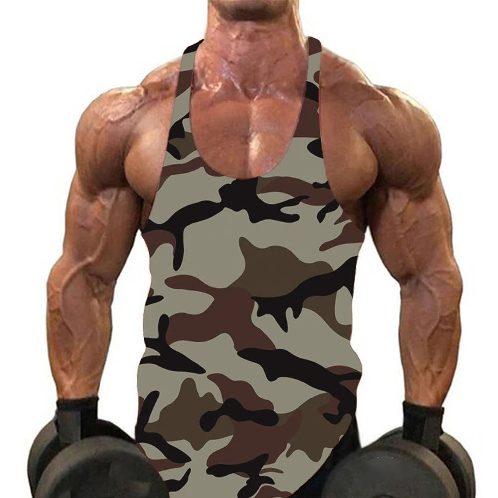 Summer Men Sleeveless Camouflage Print Gym Bodybuilding Muscle Tank Top Vest T-Shirt Tees Casual Breathable Vests Clothing
Summer Men Sleeveless Camouflage Print Gym Bodybuilding Muscle Tank Top Vest T-Shirt Tees Casual Breathable Vests Clothing