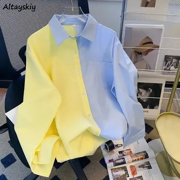 Brincos Exclusivos e Delicados: Um Toque de Elegância e Estilo 12 Shirts Women Baggy Patchwork Chic Office Lady Designed Casual Sweet Spring New Arrival Temperament Popular Korean Style Harajuku