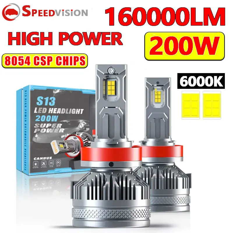 

H4 LED K5C H7 160000LM 200W Canbus H3 H11 H8 12PCS CSP H1 HB3 9005 9006 HB4 9012 HIR2 H9 6500K STG PTF Car Lamp Auto Headlamps