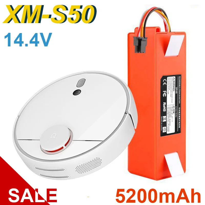 

For-Xiaomi Mijia Mi 1C P1904-4S1P-MM Robot 5200mAh 14.4V Lithium Batteries for Vacuum Cleaner Sweeper Mop G1 Robot S50 S51 S55