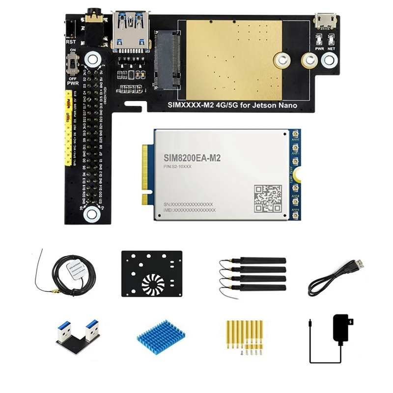 SIM8200EA M2 5G Module For Jetson Nano 5G/4G/3G Expansion Board For Regions With 5G Sub-6G Signal Coverage
SIM8200EA M2 5G Module For Jetson Nano 5G/4G/3G Expansion Board For Regions With 5G Sub-6G Signal Coverage