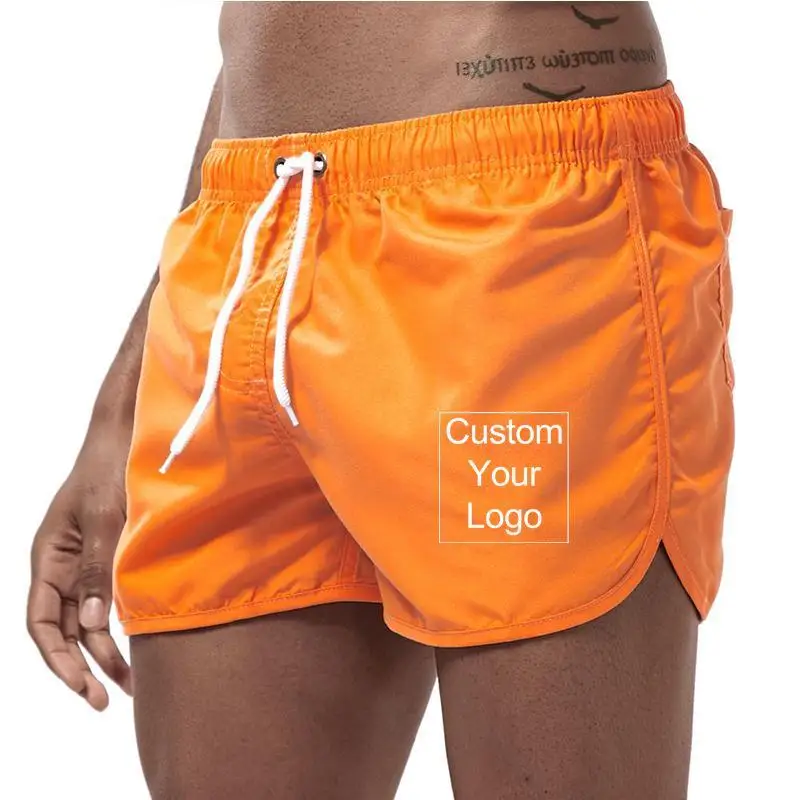 

Custom Your Logo Summer Swimwear Men Swimsuit Boy Swim Suits Boxer Beach Shorts Trunks Swimming Surf Banadores Mayo Sungas