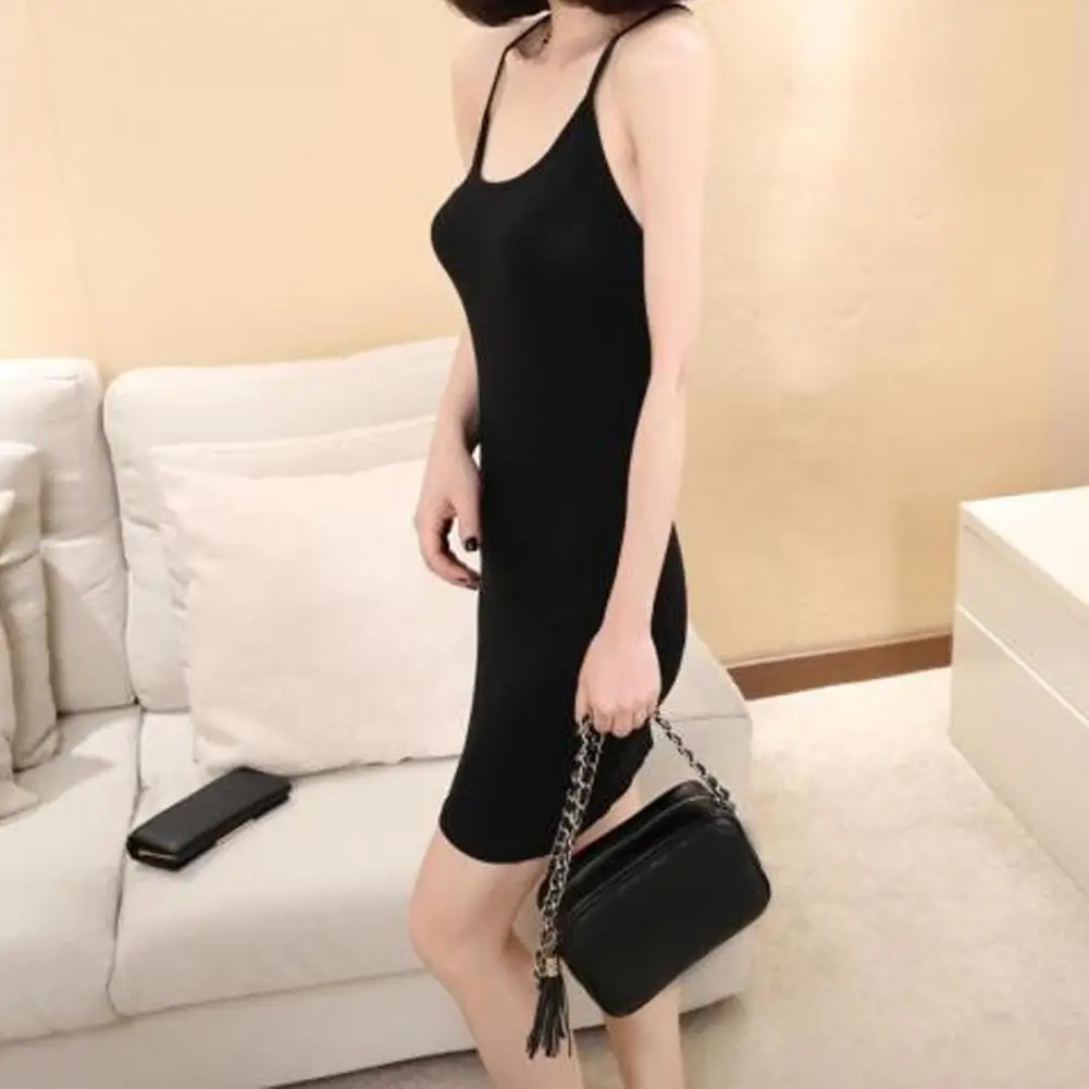 

Women Camisole Dress Summer Spaghetti Strap Mini Dress for Women Sexy Scoop Neck Solid Color Camisole Party Dress with Slim Fit