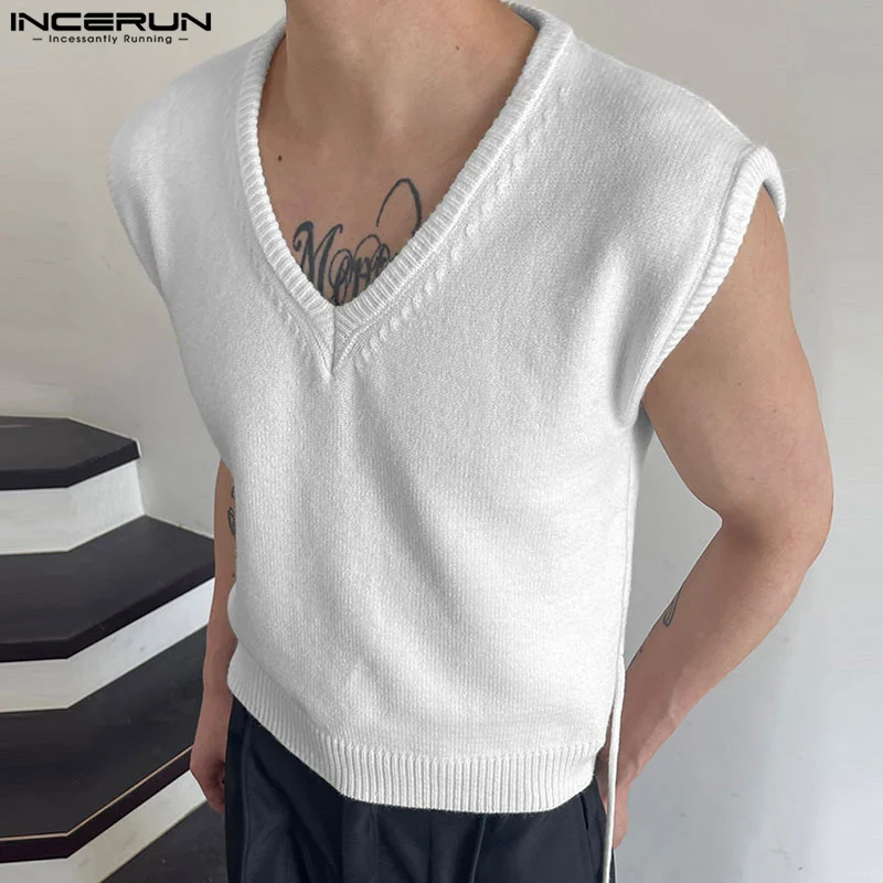 INCERUN 2023 Men Tank Tops V Neck Sleeveless Solid Streetwear Sexy Casual Male Vests Hollow Out Loose Fashion Men Clothing S-5XL 
INCERUN 2023 Men Tank Tops V Neck Sleeveless Solid Streetwear Sexy Casual Male Vests Hollow Out Loose Fashion Men Clothing S-5XL