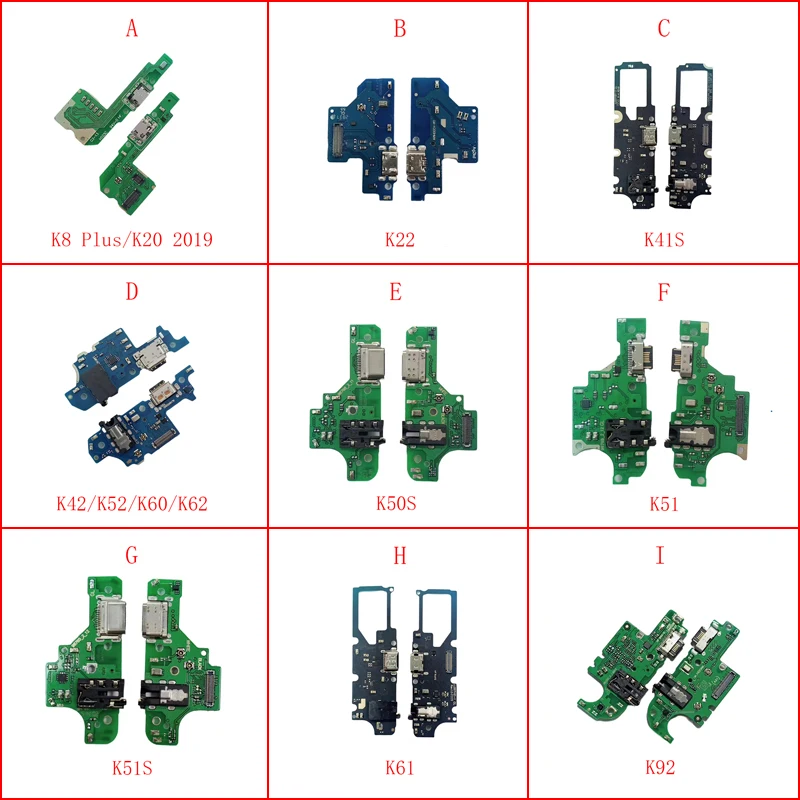 

USB Charging Dock Port Connector Flex Cable For LG K8 Plus/K20 2019/K22 K41S K42 K50S K51S K52 K61 K51 K92 K60 K62 Charger Board