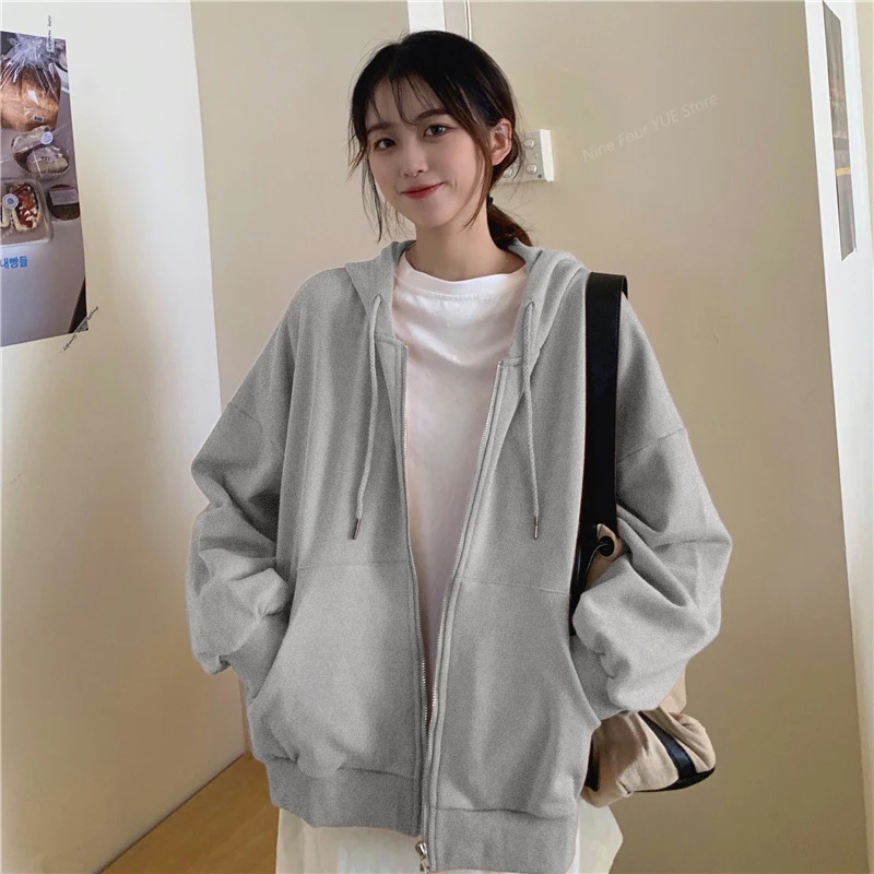 Spring Hooded Sweatshirts with Pocket for Women Plus Size Long Sleeve Vintage Casual Cardigan Y2k Streetwear Zip Up Hoodie Cloth
Spring Hooded Sweatshirts with Pocket for Women Plus Size Long Sleeve Vintage Casual Cardigan Y2k Streetwear Zip Up Hoodie Cloth