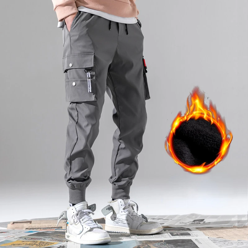 Sweatpants Men Cargo Pants Harlem Joggers Pants Fleece Trousers Autumn Winter Streetwear Multi-pocket Sports Trouser Harajuku
Sweatpants Men Cargo Pants Harlem Joggers Pants Fleece Trousers Autumn Winter Streetwear Multi-pocket Sports Trouser Harajuku